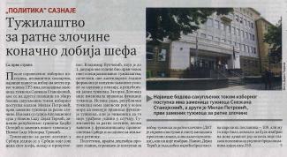 Тужилаштво за ратне злочине коначно добија шефа